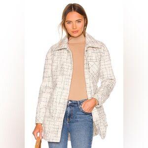 Line & Dot Cream Plaid Jacket